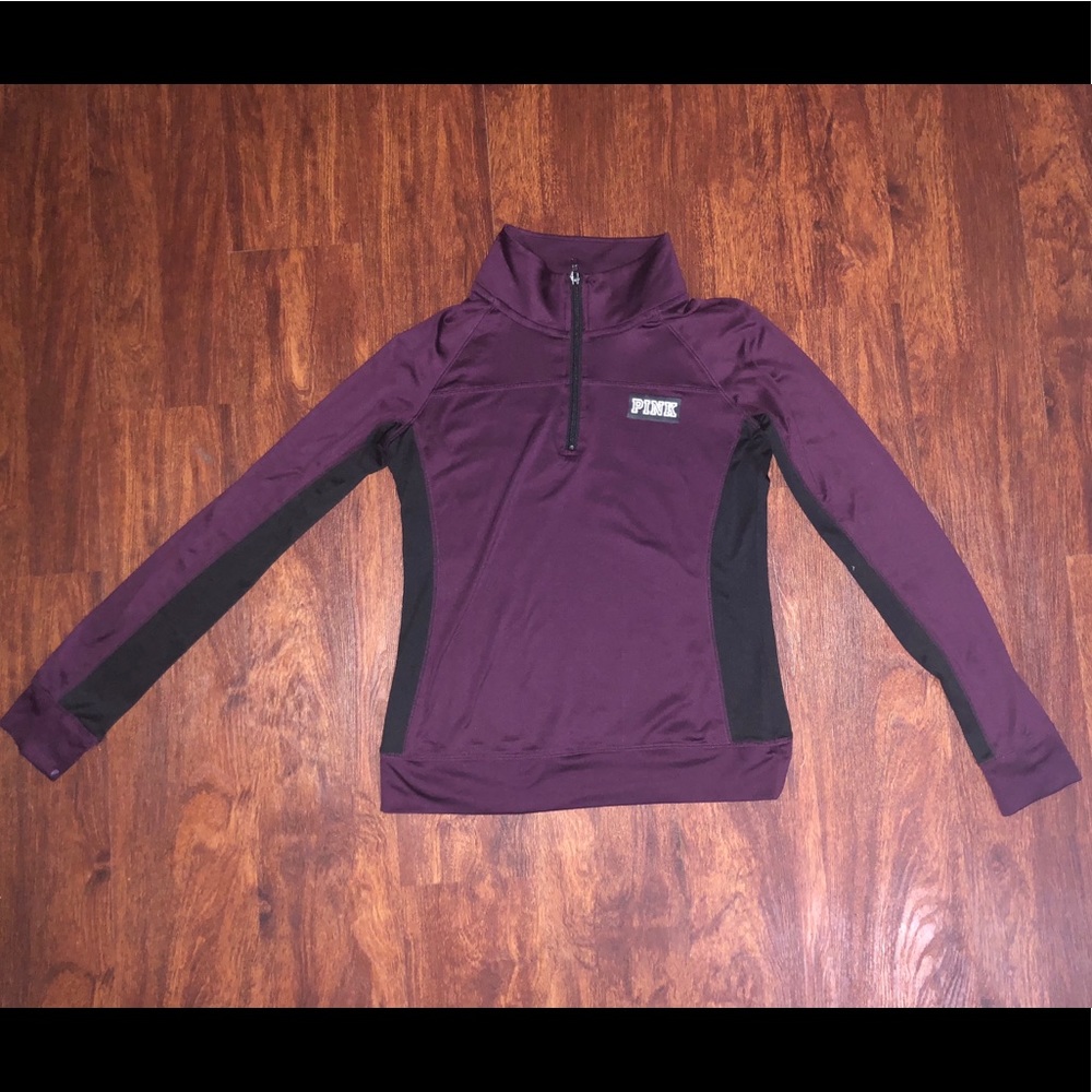 Pink Ultimate Half Zip in Black Orchid